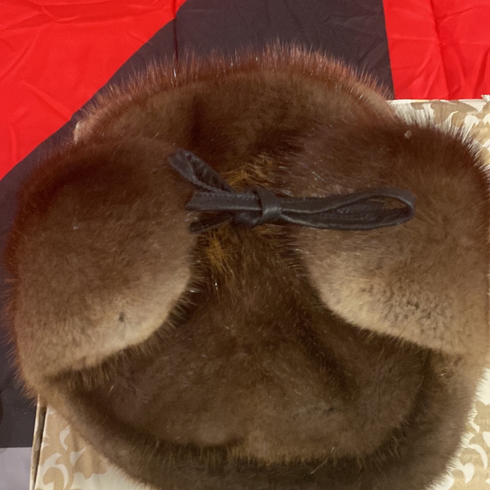 Womens mink fur cap vintage 70’s - Picture 3 of 8
